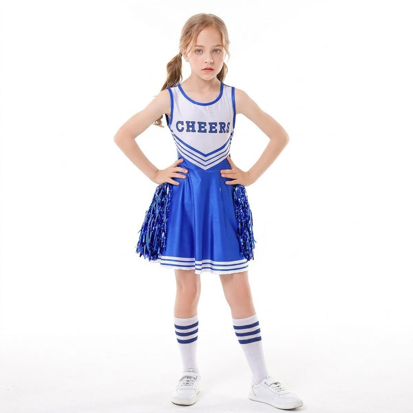 Girl Cheerleader Costume (Blue)