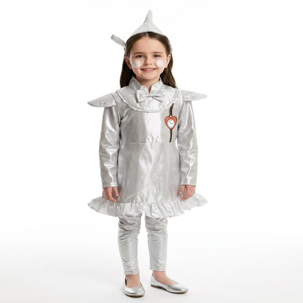 Girls Silver Robot Costume