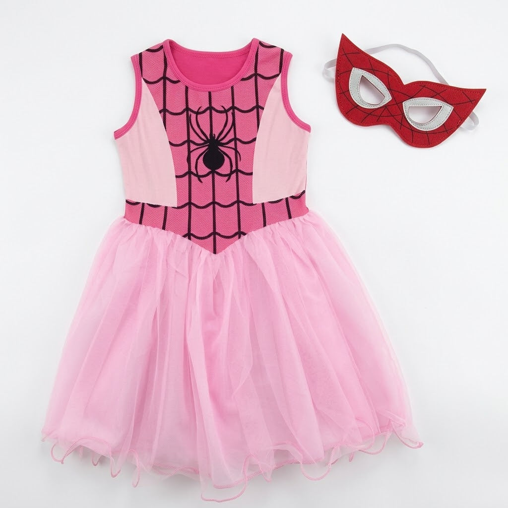 Pink Spider Girl Tutu Dress Costume