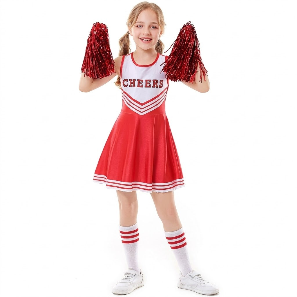 Girl Cheerleader Costume (Red)