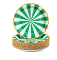 Load image into Gallery viewer, Carousel Stripe Party Theme Tableware Set (Green)
