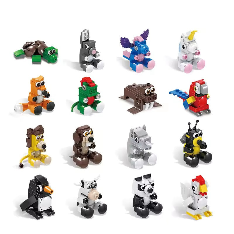 16-Style 3D  Mix Mini Cute Animal