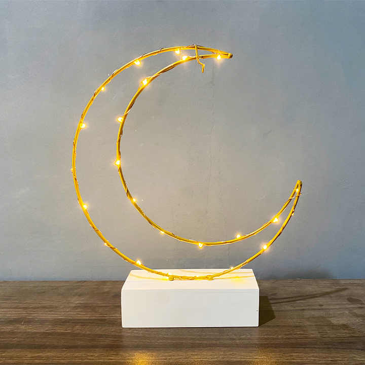 Ramadan Light Moon table Decor - 25 CM