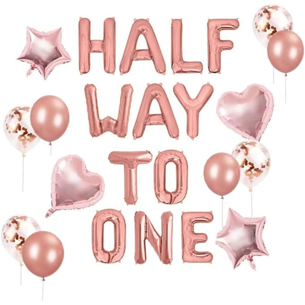 Halfway to One Balloon Set