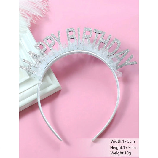 Happy Birthday Headband with Tulle