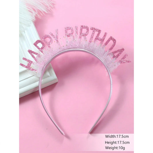 Happy Birthday Headband with Tulle