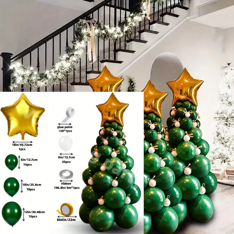 Christmas Tree Balloons Set