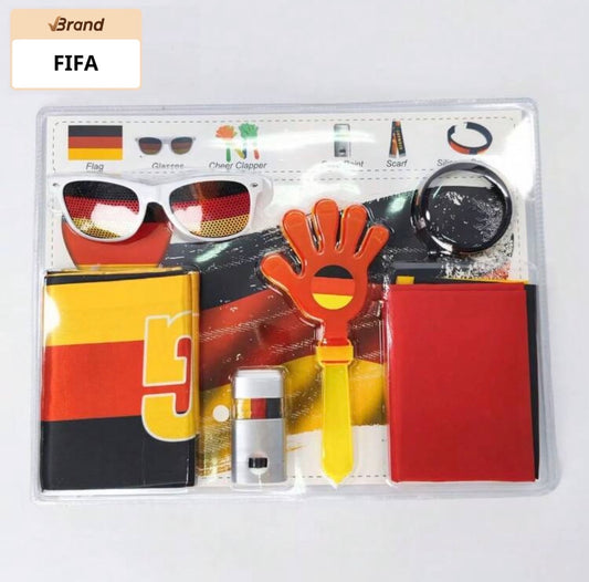 FIFA 2026 Worldcup Germany Football Fan Supplies Set - Flag, Glasses, Clapper, Face Paint , Cheering Props