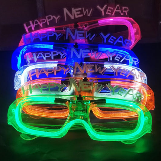 Happy New Year LED Glasses - 1 Pc (Random color)