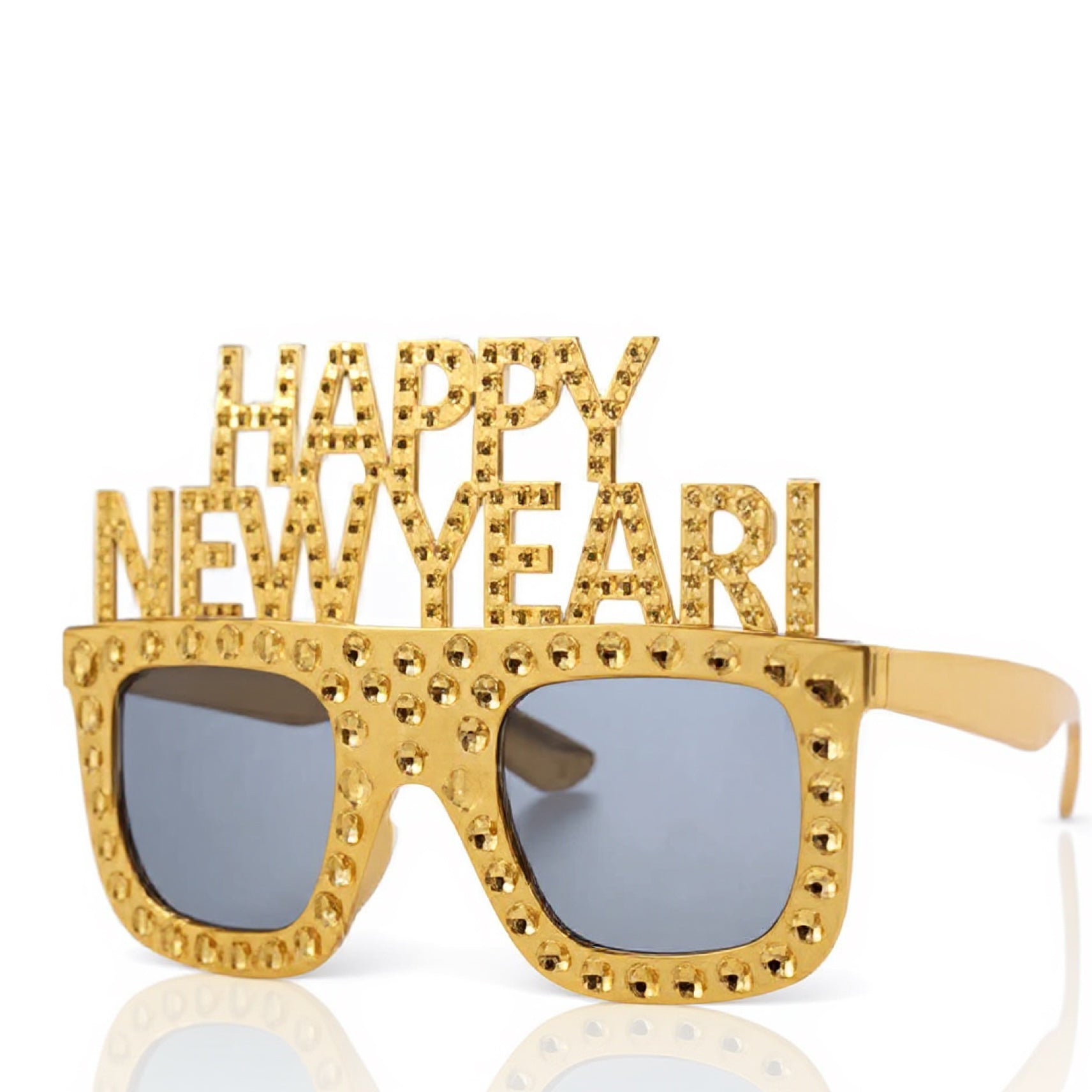 Happy New Year Gold Glasses