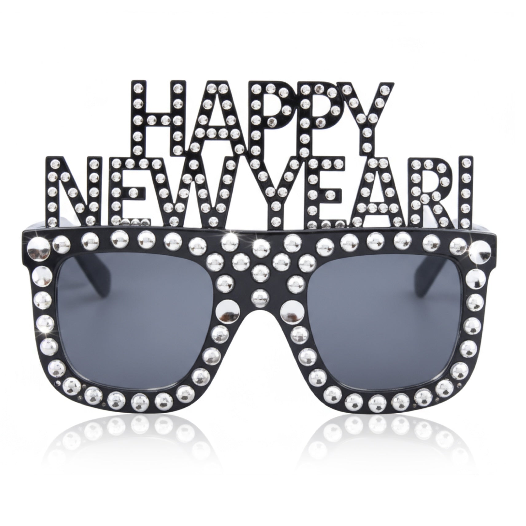 Happy New Year Black Glasses