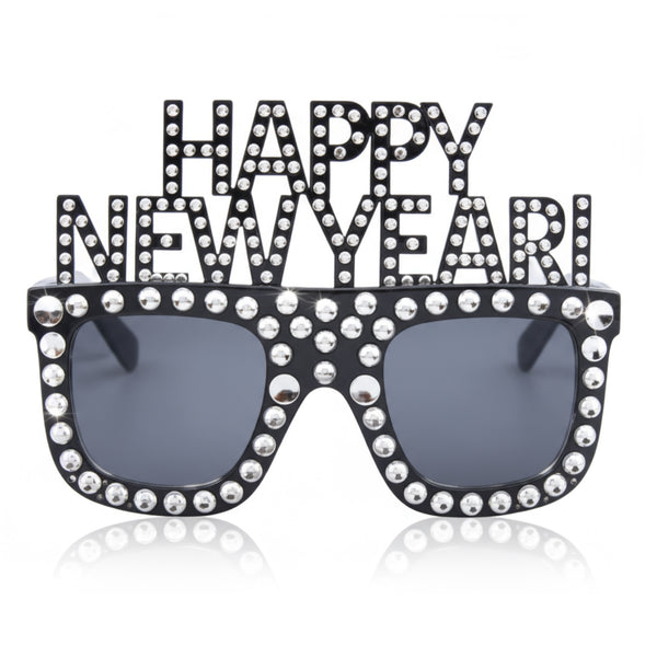 Happy New Year Black Glasses