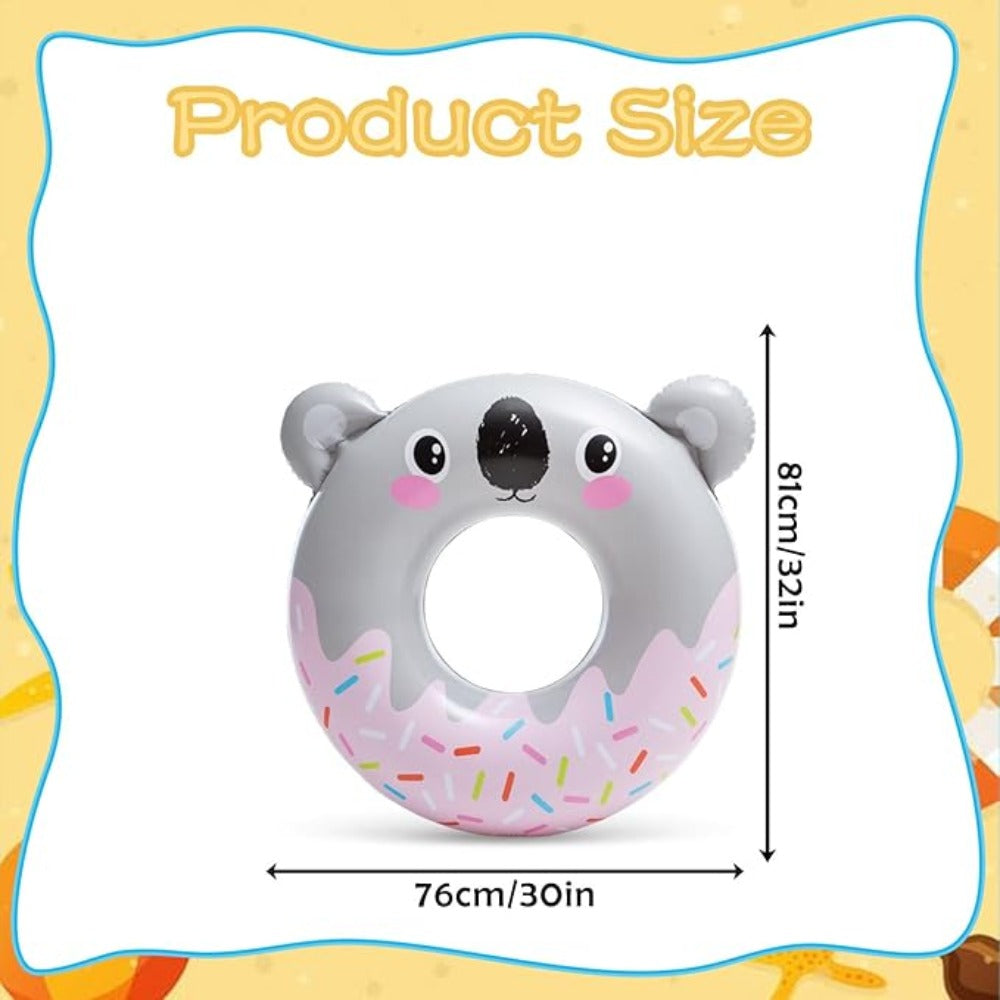 Intex Inflatable Donut Swimming Ring Koala Donut Tube Toy Inflatable 81cmX76cm