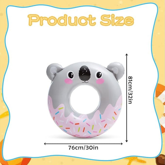 Intex Inflatable Donut Swimming Ring Koala Donut Tube Toy Inflatable 81cmX76cm