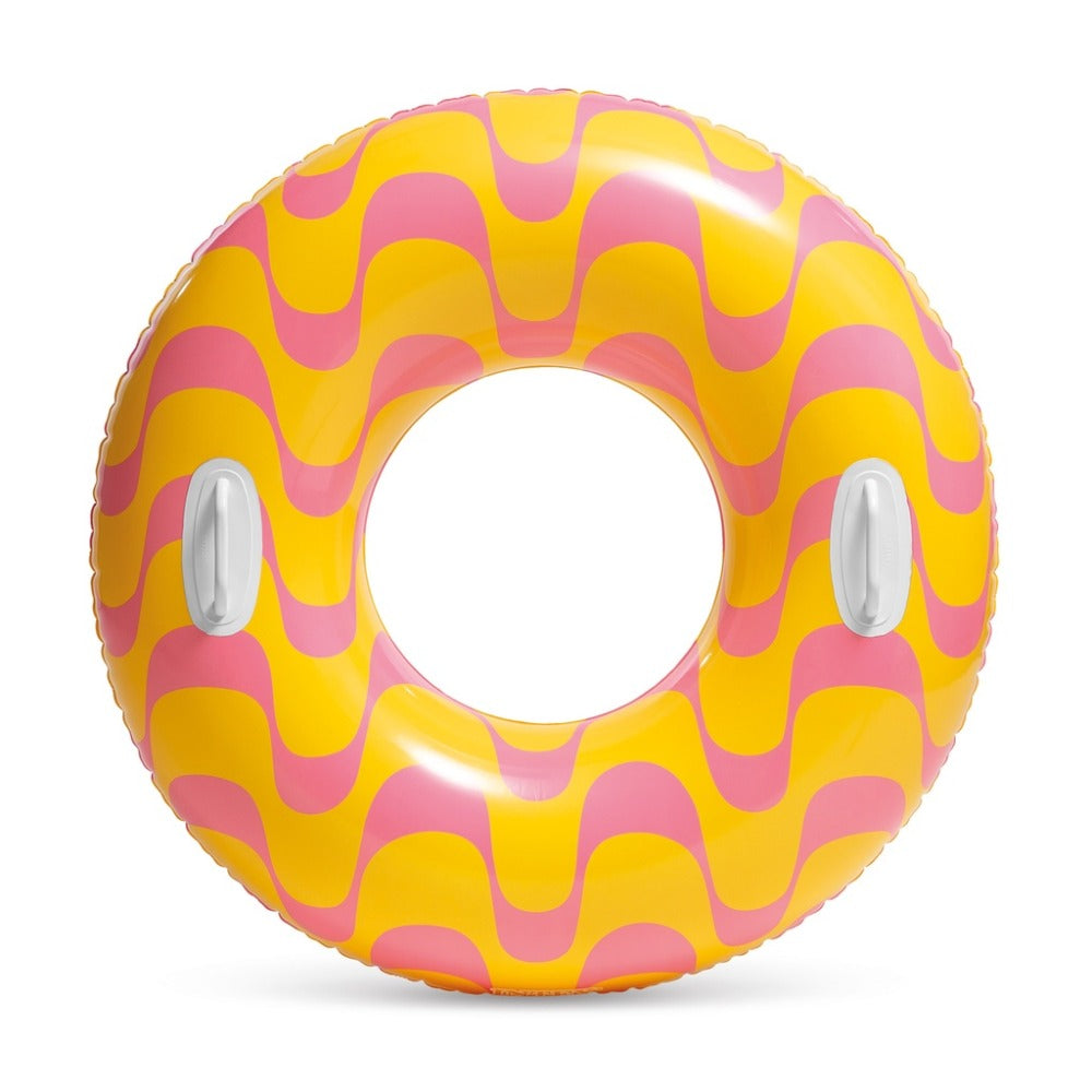 Intex Multicolor Orange and Pink  Ring Pool Floats with handles 91 Cm