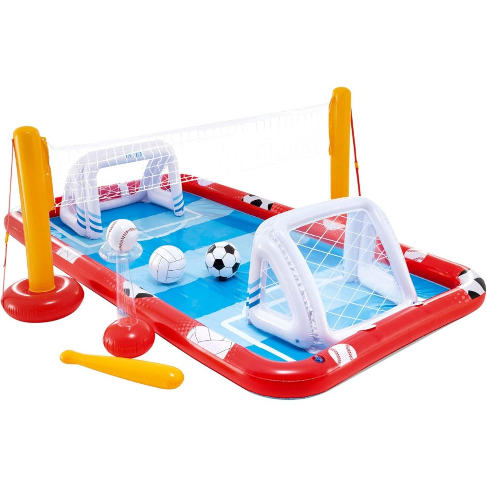 Intex inflatable swimming pool and football game, size 325cmX267cmX102cm