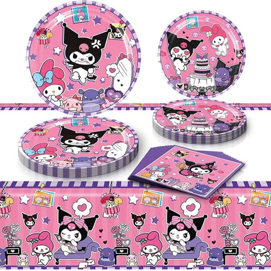 Kuromi Tableware Set 10 Pcs