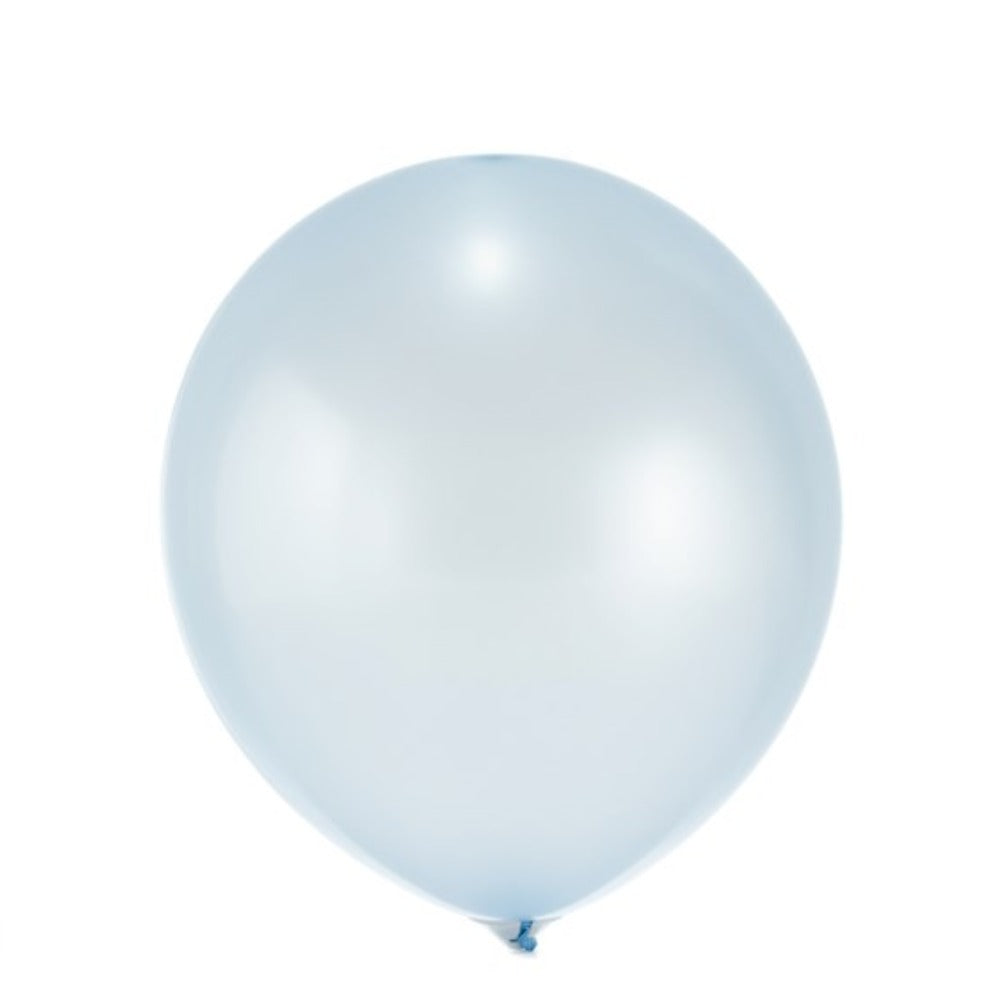 12 Inch Metallic Balloons (light Blue)