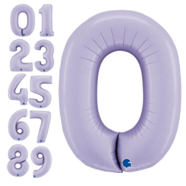 Matte Purple Color Numbers Foil Balloons (40 inch)