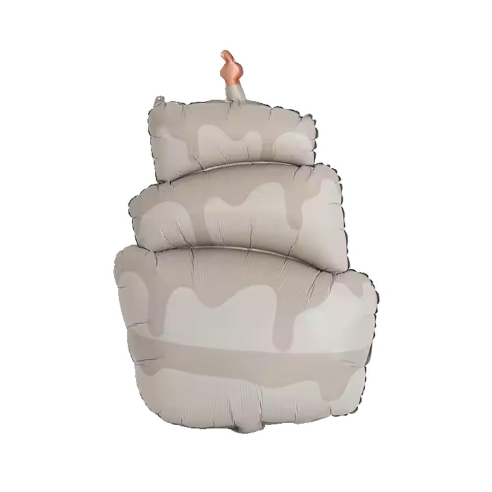 Nude Color Birthday Cake Foil Balloon