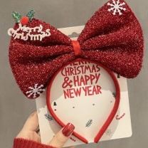 Christmas Red Bow Headband