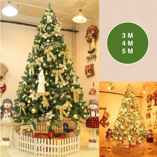 Big Christmas Tree 3M | 4 M | 5 M with Decorations and LED light