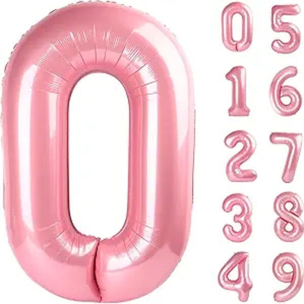 Pink Numbers Foil Balloons (32 inch)