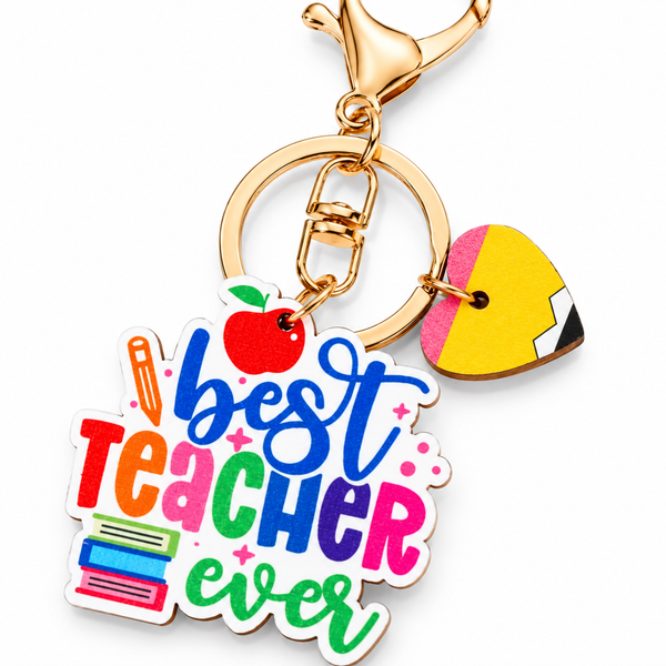 Teacher's Appreciation Keychain in Green