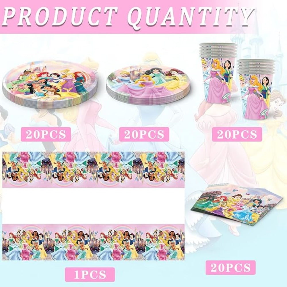 Disney Princess Theme Tableware Set 10 Pcs