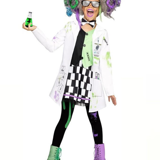 Mad Scientist Girl Costume with Wig