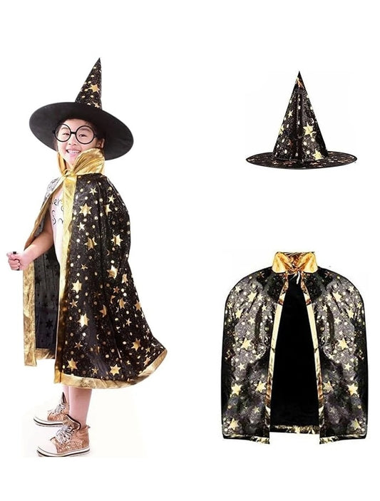 Kids Wizard Party Costume (Cap 80 CM|Hat 35 CM)