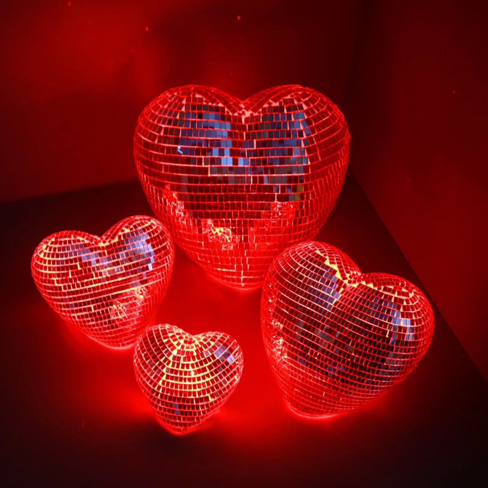 Valentine's Disco Light Heart - 9 Cm | 1 Pc