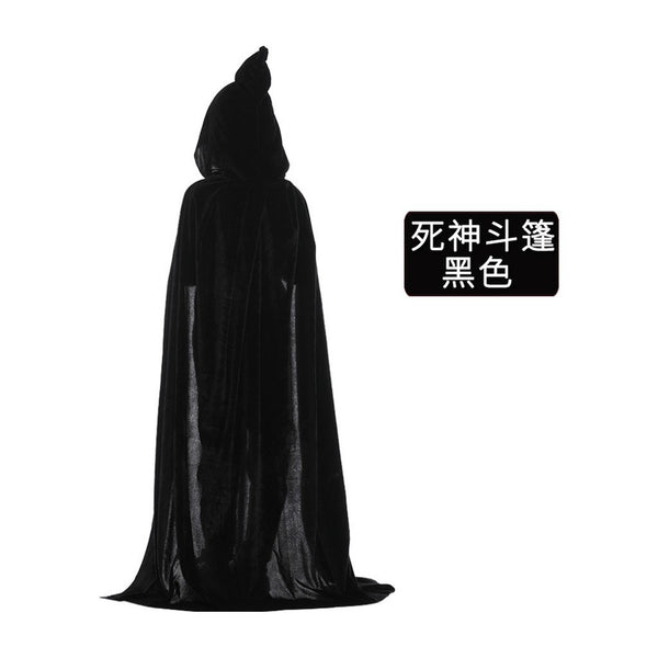 Black Hooded Cloak Costume