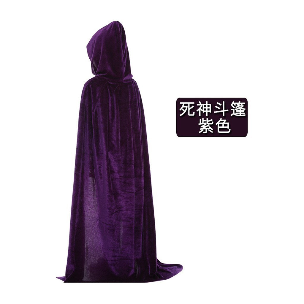 Purple Hooded Cloak Costume