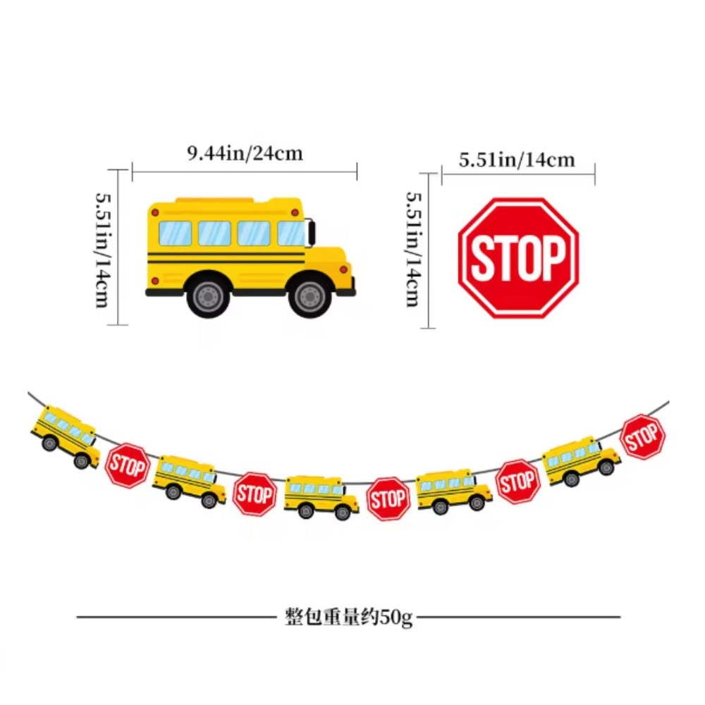 Back to School Garland (Bus-Stop sign)