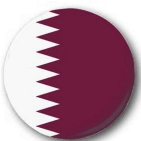 Qatari Flag Metal brooch 25mm