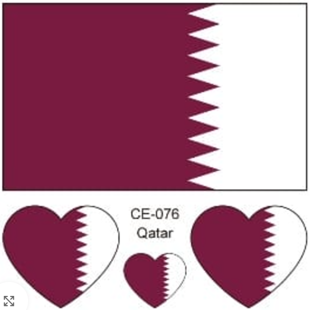 Flag tattoo on white background 60*60mm