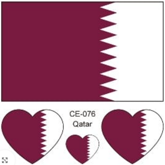 Flag tattoo on white background 60*60mm