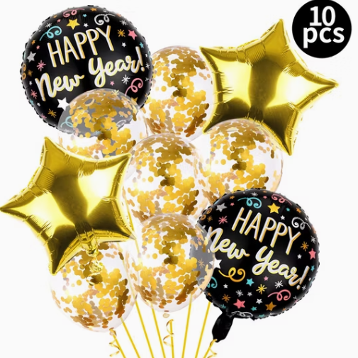 Happy New Year Balloon Set