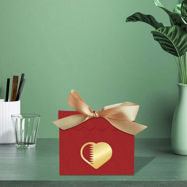 Qatar National Day Favor Box - Red (10 Pcs)