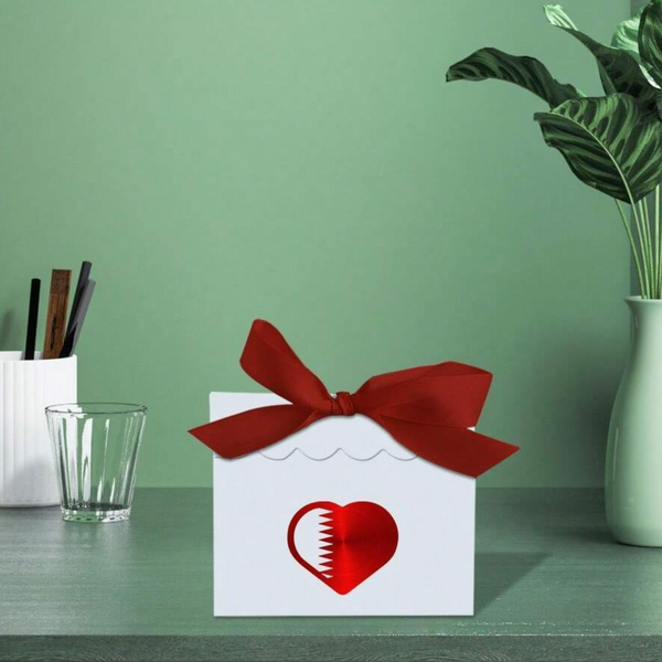 Qatar National Day Favor Box - White (10 Pcs)