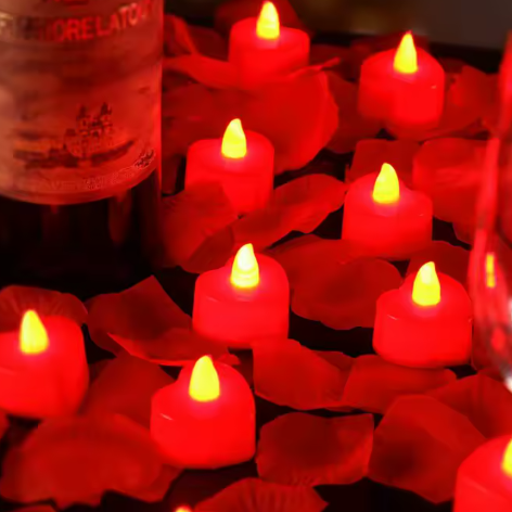 Valentine Heart Shaped Candle Battery Operated 4*4.5cm