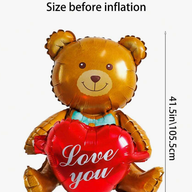 Bear with Heart Foil Balloon 105*66cm (Copy)