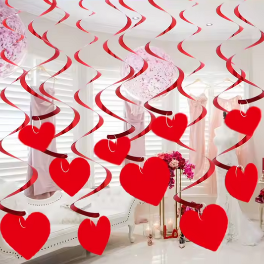 Heart Hanging Swirls set