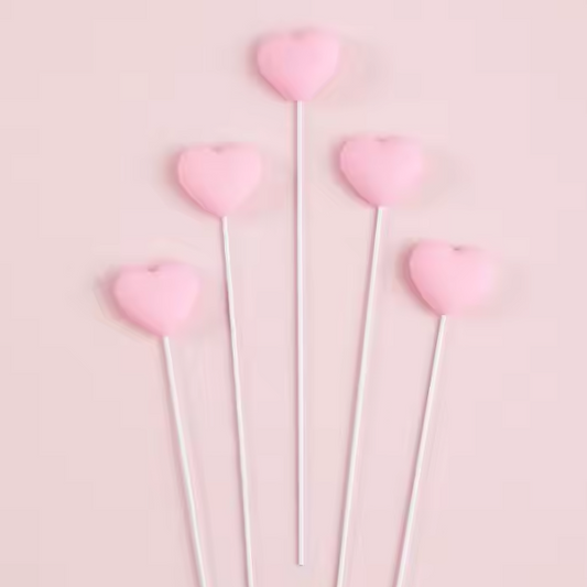 Heart Shaped Cup Cake Topper 5pcs per Set