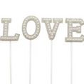 Load image into Gallery viewer, Pearl "Love" Cup Cake Toppers
