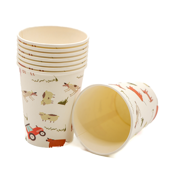 Barnyard Theme Paper Cups Set