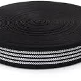 Striped Fabric Garterized Ribbon
