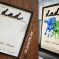 Load image into Gallery viewer, Father's Day Best Dad Ever 3D Wooden frame - Customized handprint
