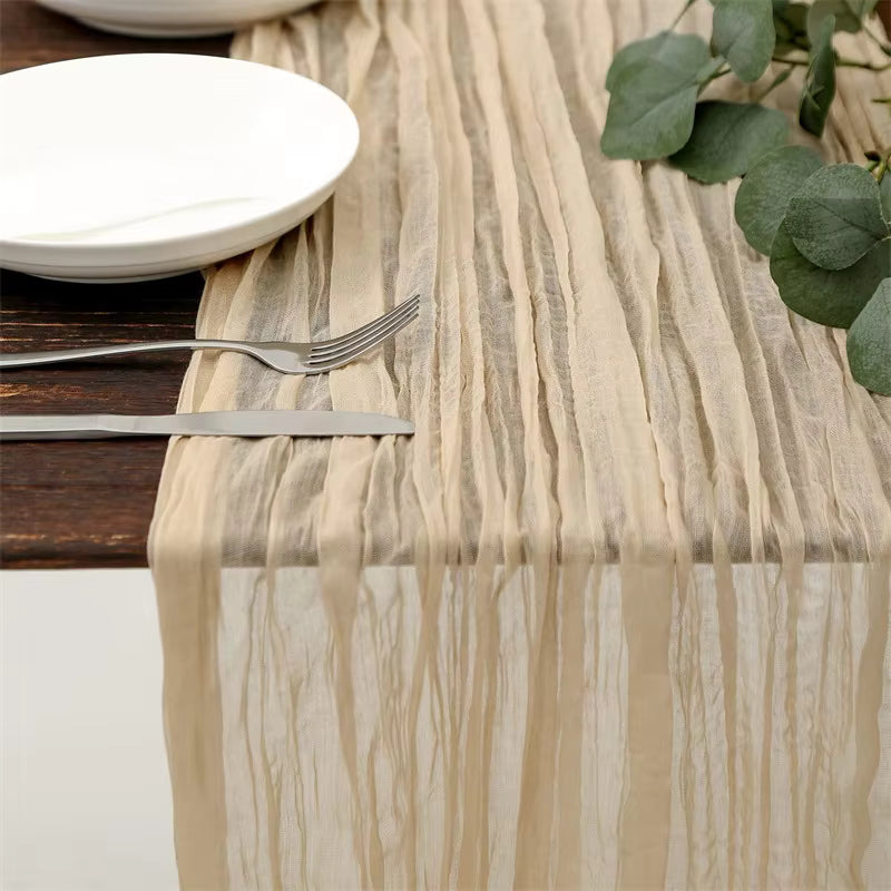 Cream Bohemian Table Runner